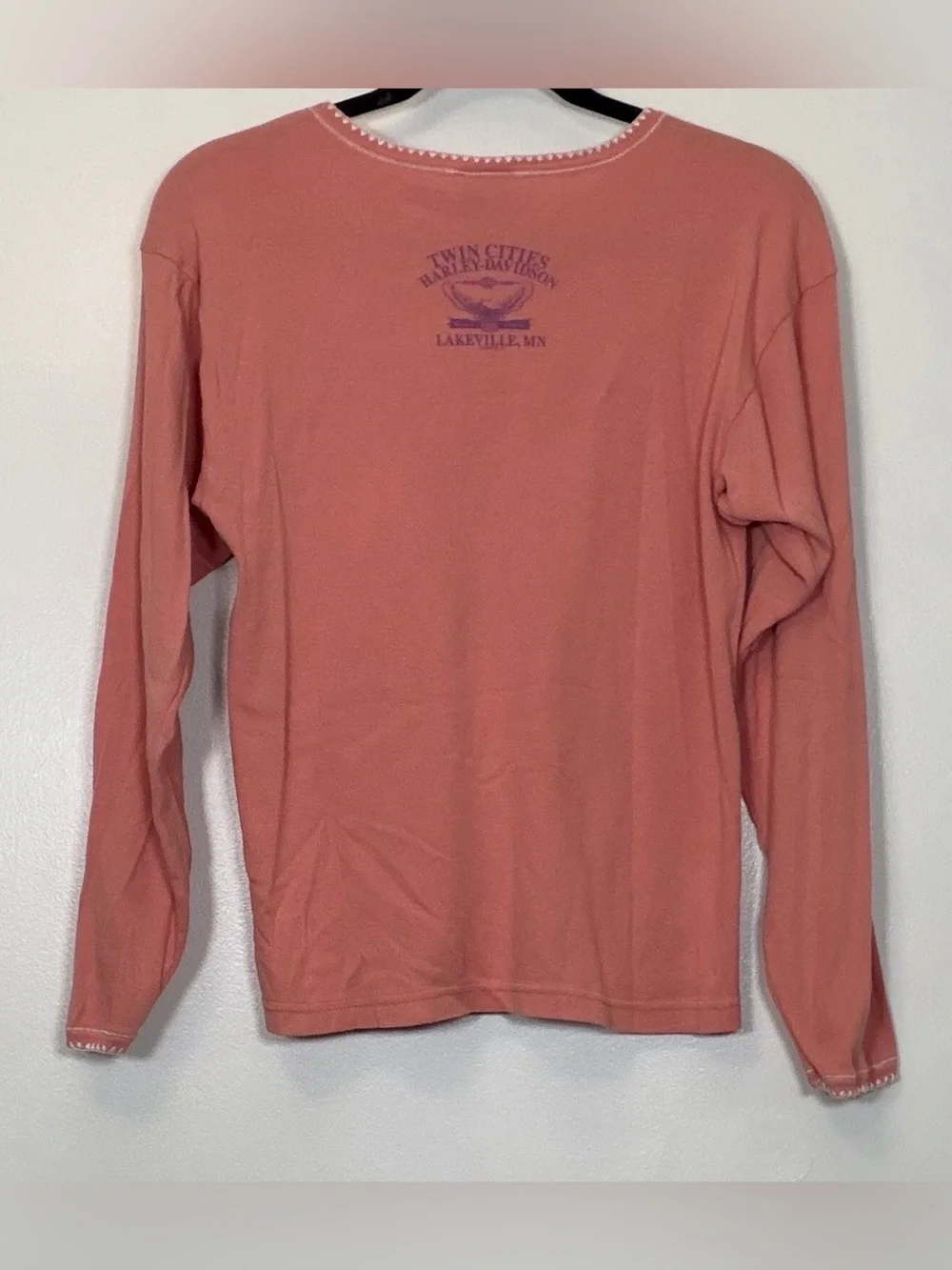 Harley-Davidson Coral Long Sleeve Tee - Floral Logo - Picture 2 of 8
